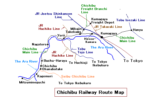 Chichibu Rail Route Map