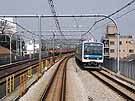 A view from the rear a north-bound train at a point north of Kaminakazato