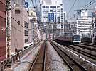 A view from a nouth-bound train in downtown Tokyo between Shimbashi and Yurakucho