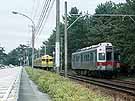 Ex-Tokyu 7200 series rolling stock transferred from the Tokyu Mekama Line at Takashi on the Toyohashi Railway