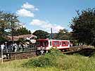 Yaotsu Line's diesel railcar standing at Yaotsu