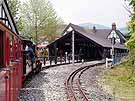 A Cumbria-hauled train pulling into Romney station