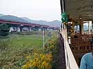 The viaduct of the Tomei Expressway came close to our route from the north.