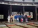 Group photo of JRS memebers in front of the roundhouse