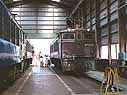 Inside the rolling stock exhibition facility