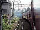 Train 2630 (DD51 + series 50 coaches) heading for Mojiko as seen from its window