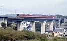 On a viaduct east of Misakiguchi.